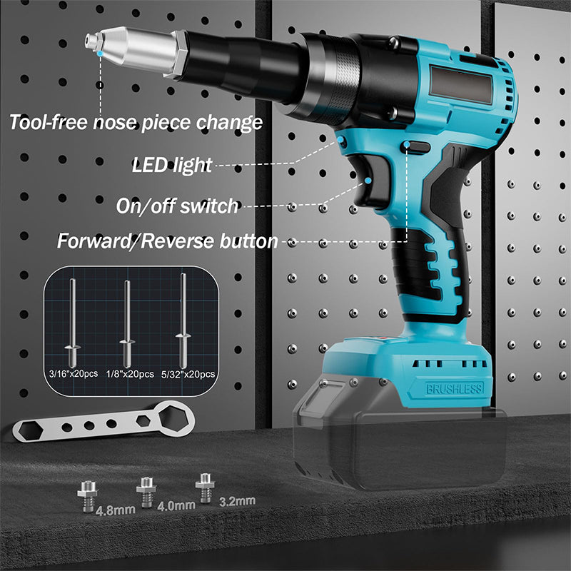 Sakerplus Brushless Rivet Gun Tool for Rivets