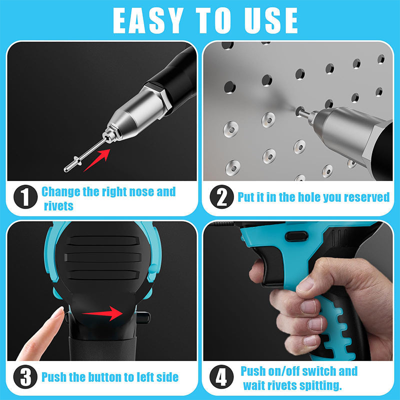Sakerplus Brushless Rivet Gun Tool for Rivets