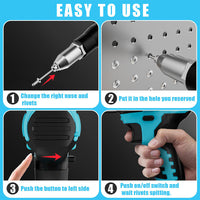 Sakerplus Brushless Rivet Gun Tool for Rivets