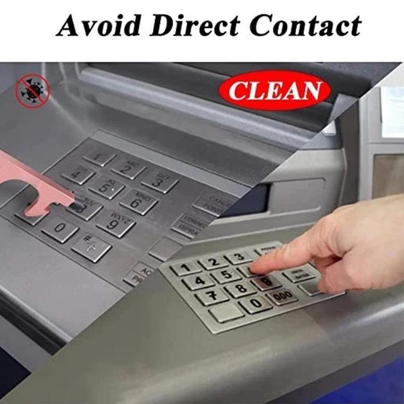 3pcs No Touch Door Opener EDC Hand Tools With Keychain Pendant