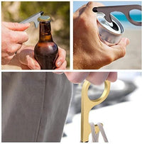 3pcs No Touch Door Opener EDC Hand Tools With Keychain Pendant